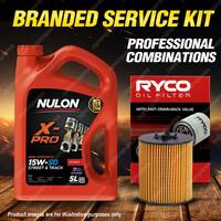 Ryco Oil Filter Nulon 5L XPR15W50 Engine Oil Kit for Holden Astra TS Vectra JSII