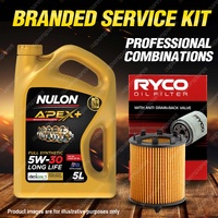 Ryco Oil Filter 5L APX5W30D1 Engine Oil Service for Holden Captiva Malibu