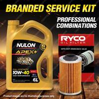 Ryco Oil Filter 6L APX10W40 Engine Oil Service Kit for Holden One Tonner VZ V6