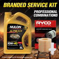 Ryco Oil Filter 5L APX10W40 Engine Oil Service Kit for Daihatsu Sirion M301 4cyl