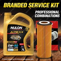 Ryco Oil Filter 7L APX5W40D2 Engine Oil Service Kit for Bmw 120D E87 320D E90