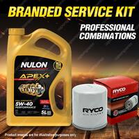 Ryco Oil Filter 5L APX5W40 Engine Oil Service Kit for Volvo C30 S40 S60 V50