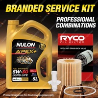 Ryco Oil Filter 5L APX5W30D1 Eng. Oil Service Kit for Toyota Camry AVV50R Tarago