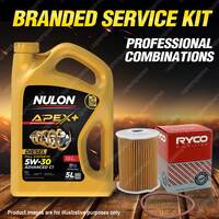 Ryco Oil Filter 5L APX5W30C1 Engine Oil Service Kit for Jaguar S Xf X250 V6