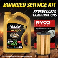 Ryco Oil Filter Nulon 5L APX5W30C3 Engine Oil for Audi A3 8V 4cyl Turbo Diesel