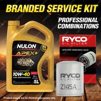Ryco Oil Filter Nulon 5L APX10W40 Engine Oil Kit for Ford Corsair