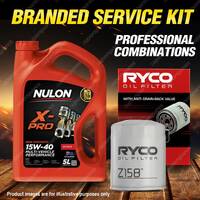 Ryco Oil Filter Nulon 5L XPR15W40 Eng. Oil Kit for Toyota Celica Tercel Corolla