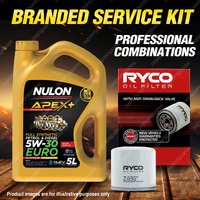 Ryco Oil Filter 5L APX5W30C3 Engine Oil Service Kit for Mitsubishi Colt RZ Turbo