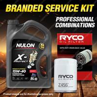 Ryco Oil Filter 5L PRO15W40 Engine Oil Service for Mitsubishi Verada KL KJ KH KF