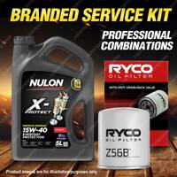 Ryco Oil Filter 5L PRO15W40 Engine Oil Service Kit for Mitsubishi Magna TS TR