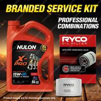 Ryco Oil Filter 5L XPR15W50 Engine Oil Service Kit for Renault Megane X84 Scenic