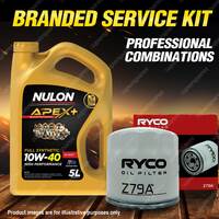Ryco Oil Filter 5L APX10W40 Engine Oil Service Kit for Ford Capri Festiva Laser