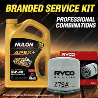 Ryco Oil Filter Nulon 5L APX5W40 Engine Oil Kit for Kia Optima JF Turbo