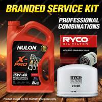 Ryco Oil Filter 5L XPR15W40 Engine Oil Service Kit for Leyland Cars Marina 4cyl