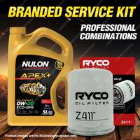 Ryco Oil Filter 5L APX0W20GF6 Eng. Oil Service Kit for Mitsubishi Mirage LA 3cyl