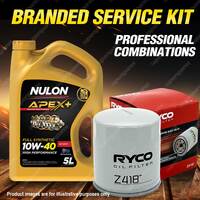 Ryco Oil Filter Nulon 5L APX10W40 Engine Oil Kit for Holden Apollo JM JP Cruze