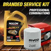 Ryco Oil Filter 5L APX5W30D1 Engine Oil Service Kit for Ford Ka TA TB