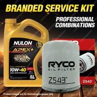 Ryco Oil Filter 5L APX10W40 Engine Oil Kit for Peugeot 205 206 306 307 405 407