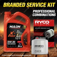 Ryco Oil Filter 5L XPR15W40 Eng. Oil Service Kit for Mitsubishi Triton ME MF MG