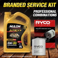 Ryco Oil Filter 5L APX5W30C1 Engine Oil Service Kit for Mitsubishi ASX GA XB TD