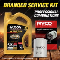 Ryco Oil Filter Nulon 5L APX5W30D1 Eng Oil Service Kit for Nissan Micra K12 1.4L