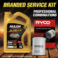 Ryco Oil Filter 5L APX5W30D1 Oil Service Kit for Nissan Navara D40 Patrol Y62