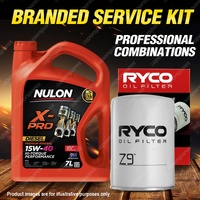 Ryco Oil Filter 7L XPRHD15W40 Eng. Oil Service Kit for Toyota Toyoace LY30 LY31