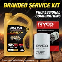 Ryco Oil Filter 5L APX5W30D1 Eng Oil Service Kit for Holden Colorado RC Rodeo RA