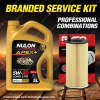 Ryco Oil Filter 5L APX5W30D1 Eng. Oil Service Kit for Jeep Wrangler JK 2.8L CRD