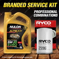 Ryco Oil Filter Nulon 5L APX5W30C3 Eng. Oil Service Kit for Audi A3 8P A4 B6 B7