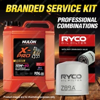 Ryco Oil Filter 10L XPRHD15W40 Oil Service Kit for Nissan Pathfinder R51 05-06