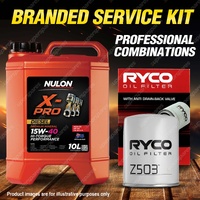 Ryco Oil Filter 10L XPRHD15W40 Oil Service Kit for Nissan Patrol GU II III Y61