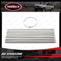 10 Pcs Redback Stainless Steel Cable Ties - Zip Strap Locking Wrap 350mm x 8mm
