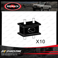 10 pcs Redback Exhaust Brackets 4 Stud Rubber Block for Toyota Landcruiser 77-On