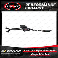 Redback Dual 2 1/4" to Single 3" Cat Back System for Holden Commodore 97-07