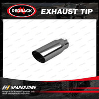 Redback Exhaust Tip Angle Cut - In 45mm 1-3/4" Out 63mm 2-1/2" L 200mm 8"