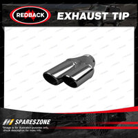 Redback RH Exhaust Tip Y-Piece Stepped Angle Cut Part Rolled In Stainless Steel