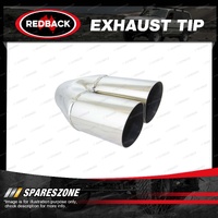 Redback Exhaust Tip - D-Shape Angle Cut Stainless for Holden Commodore VX