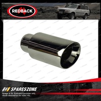 Redback Exhaust Tip - 63mm Inlet 76mm Outlet Length 228mm Stainless Steel Black