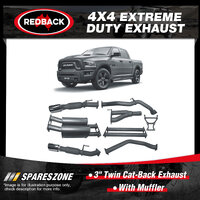Redback 3" Twin Cat Back Exhaust With Muffler for Ram 1500 DS 5.7L 06/2018-On