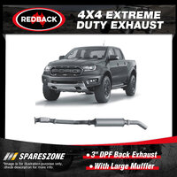 Redback 3" DPF Back Exhaust With Large Muffler for Ford Ranger Raptor PX Mk3