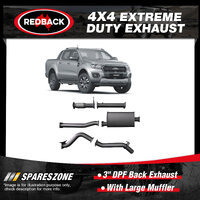 Redback 3" DPF Back Exhaust With Large Muffler for Ford Ranger PX PX3 18-22
