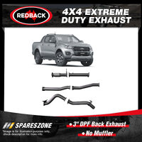 Redback 3" DPF Back Exhaust No Muffler for Ford Ranger PX PX3 2.0L 07/18-05/22