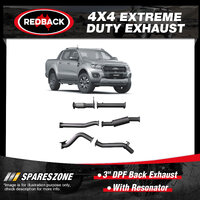 Redback 3" DPF Back Exhaust With Resonator for Ford Ranger PX PX3 Bi-Turbo 2.0L