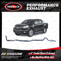 Redback 3" Exhaust No Muffler With Cat for Holden Colorado RG 2.8L 01/12-08/16
