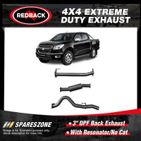 Redback 3" DPF Back Exhaust With Resonator No Cat for Holden Colorado RG 2.8L