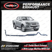 Redback 3" Exhaust With Large Muffler & Cat for Isuzu D-Max TFR TFS 06/12-06/20