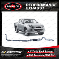Redback 3" Exhaust With Resonator & Cat for Isuzu D-Max TFR TFS 3.0L 06/12-06/20