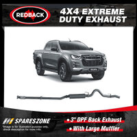 Redback 3" DPF Back Exhaust With Large Muffler for Isuzu D-Max TFR40 TFS40 20-On