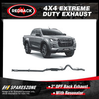 Redback 3" DPF Back Exhaust With Resonator for Isuzu D-Max TFR40 TFS40 2020-On